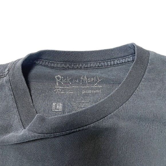 Rick And Morty Vintage T Shirt men's Large Black , Adult Swim L Thrashed - Picture 6 of 7